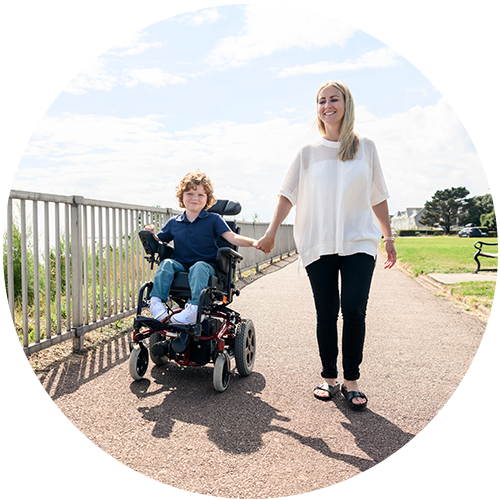 image of child in wheel chair